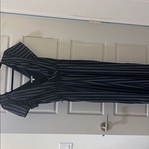 Black striped jumpsuit